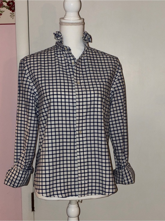 Lauren Ralph Lauren Tops - Up cycled Ralph Lauren, Lauren ruffled collar Girly shirt